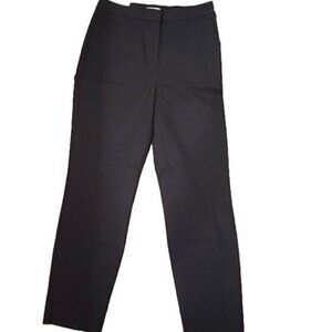 H&M Black Ankle Pants hem slits Mid-rise slim regular waist black NWT 2